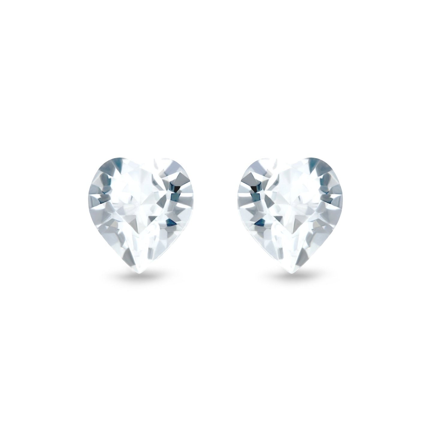 CIELLA - 8mm Heart Crystal Earrings - 20 Pack Pop Up Display - Hypoallergenic - Seona B2B - beauty_salon_wholesale