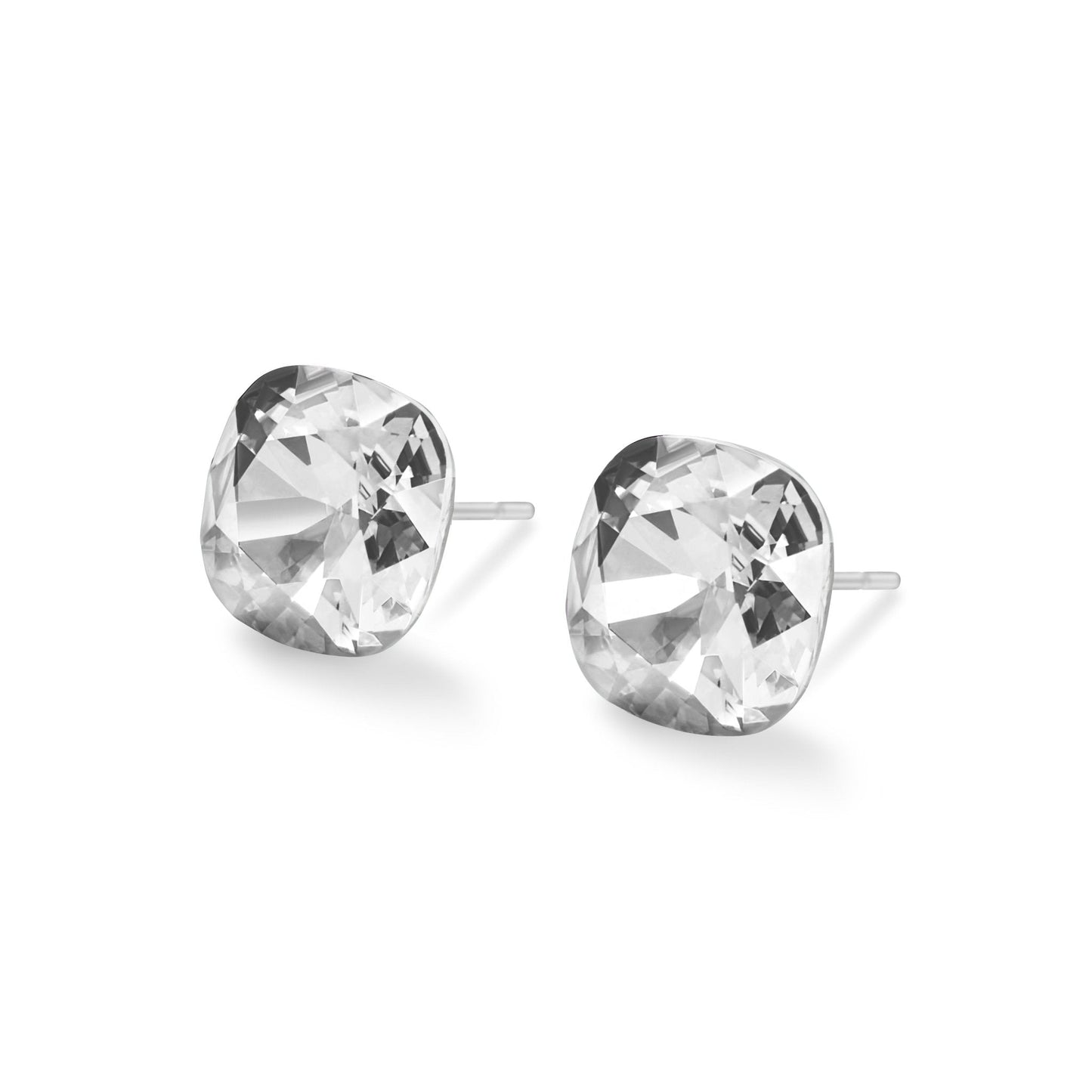 SOPHIA - Pack of 4 - 10mm Cushion Crystal Earrings - Hypoallergenic - Seona B2B - beauty_salon_wholesale