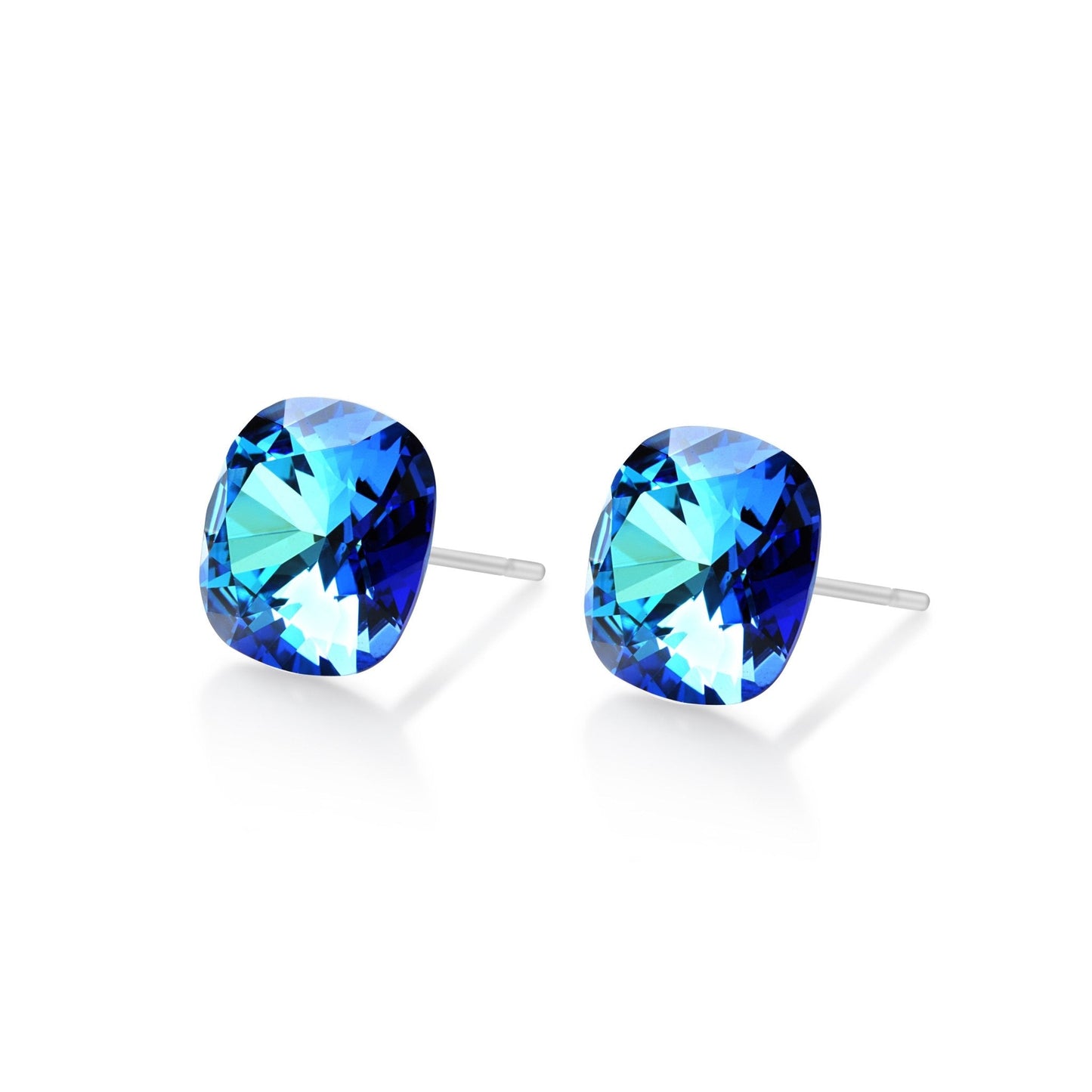 SOPHIA - Pack of 4 - 10mm Cushion Crystal Earrings - Hypoallergenic - Seona B2B - beauty_salon_wholesale