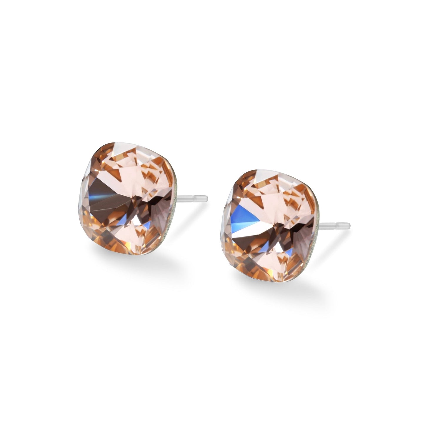 SOPHIA - Pack of 4 - 10mm Cushion Crystal Earrings - Hypoallergenic - Seona B2B - beauty_salon_wholesale