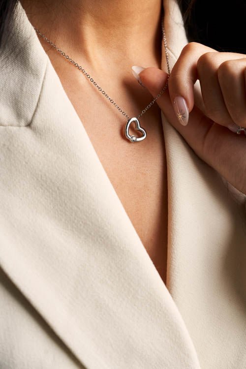 HALEY - 12mm x 15mm Heart Crystal Pendant - 20 Pack Pop Up Display - Hypoallergenic - seona - beauty_salon_wholesale