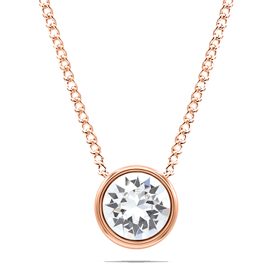LIBRA - 9.7mm Bezel Crystal Pendant Necklace - 20 Pack Pop Up Display - Hypoallergenic - seona - beauty_salon_wholesale