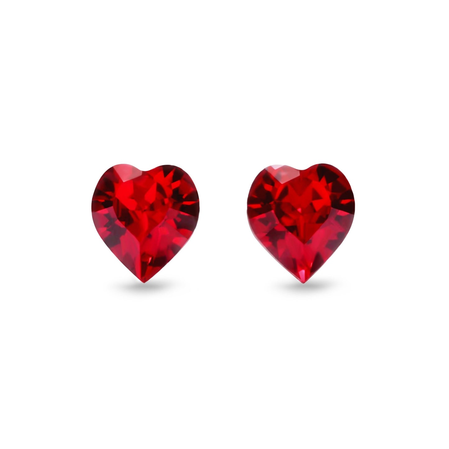 CIELLA - Pack of 4 - 8mm Heart Crystal Earrings - Hypoallergenic - Seona B2B - beauty_salon_wholesale