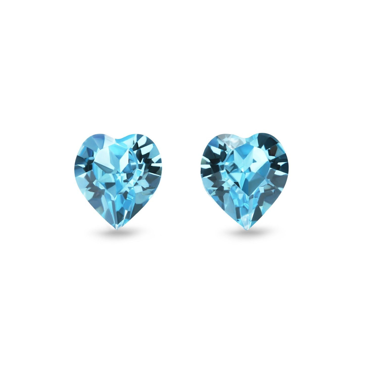 CIELLA - Pack of 4 - 8mm Heart Crystal Earrings - Hypoallergenic - Seona B2B - beauty_salon_wholesale