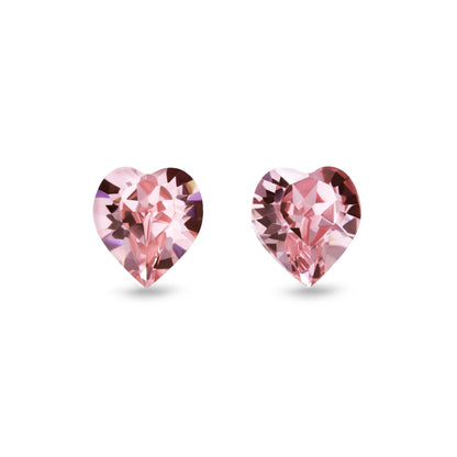 CIELLA - Pack of 4 - 8mm Heart Crystal Earrings - Hypoallergenic - Seona B2B - beauty_salon_wholesale