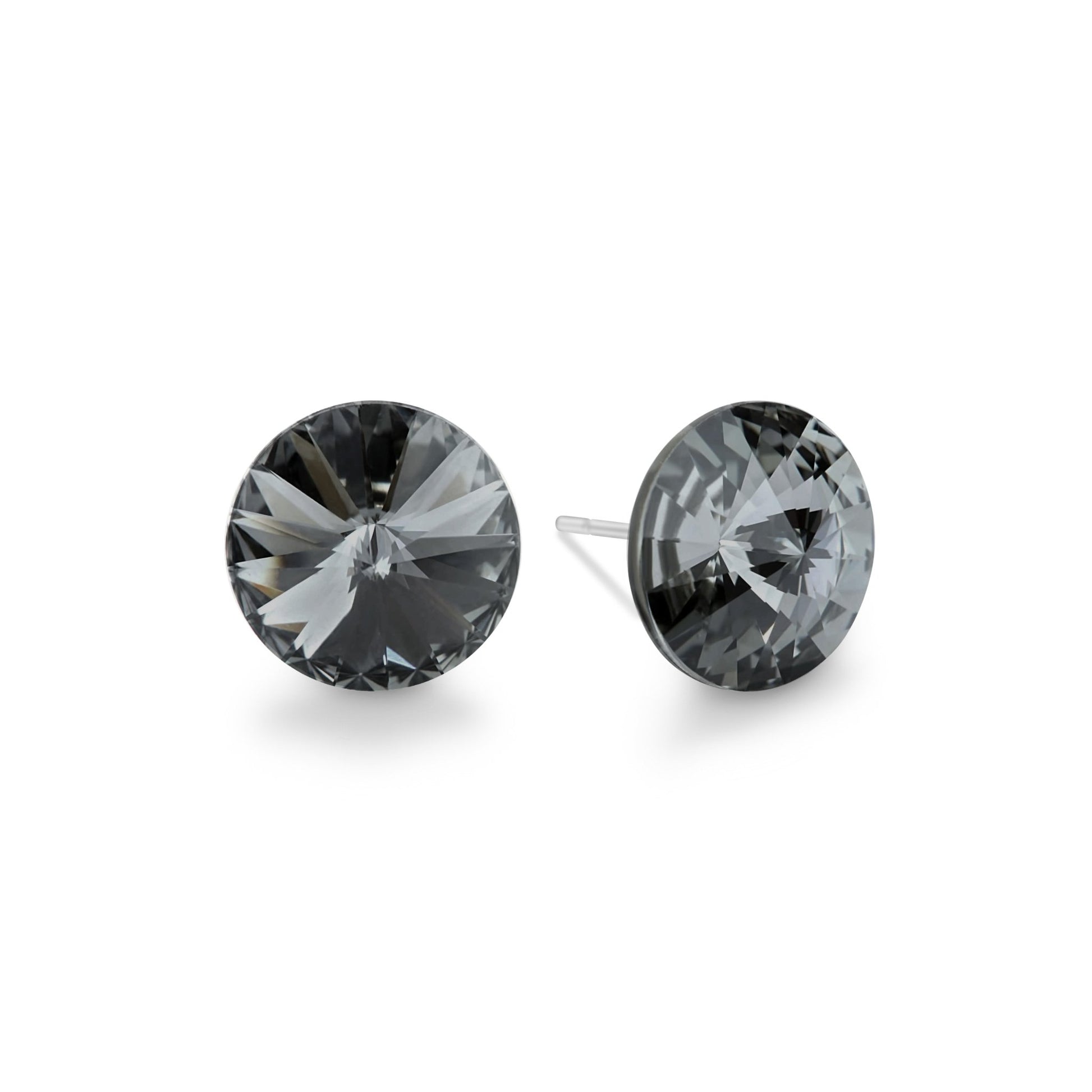 ELLA - Pack of 4 - 10.7mm Rivoli Crystal Earrings - Hypoallergenic - Seona B2B - beauty_salon_wholesale