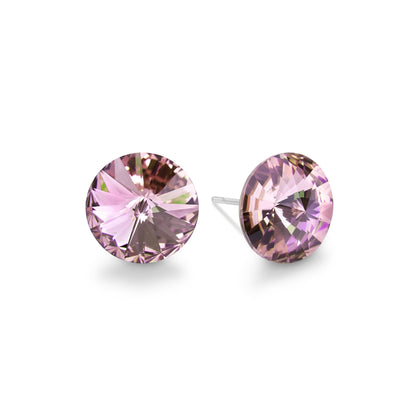 ELLA - Pack of 4 - 10.7mm Rivoli Crystal Earrings - Hypoallergenic - Seona B2B - beauty_salon_wholesale