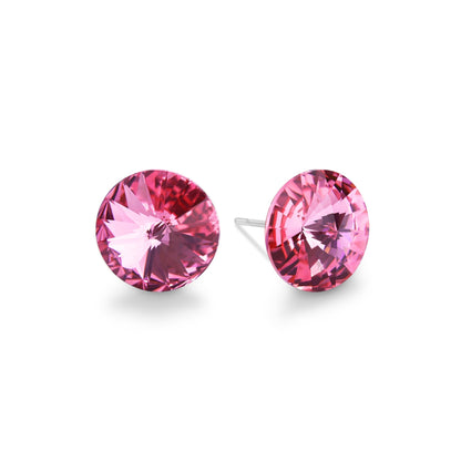 ELLA - Pack of 4 - 10.7mm Rivoli Crystal Earrings - Hypoallergenic - Seona B2B - beauty_salon_wholesale