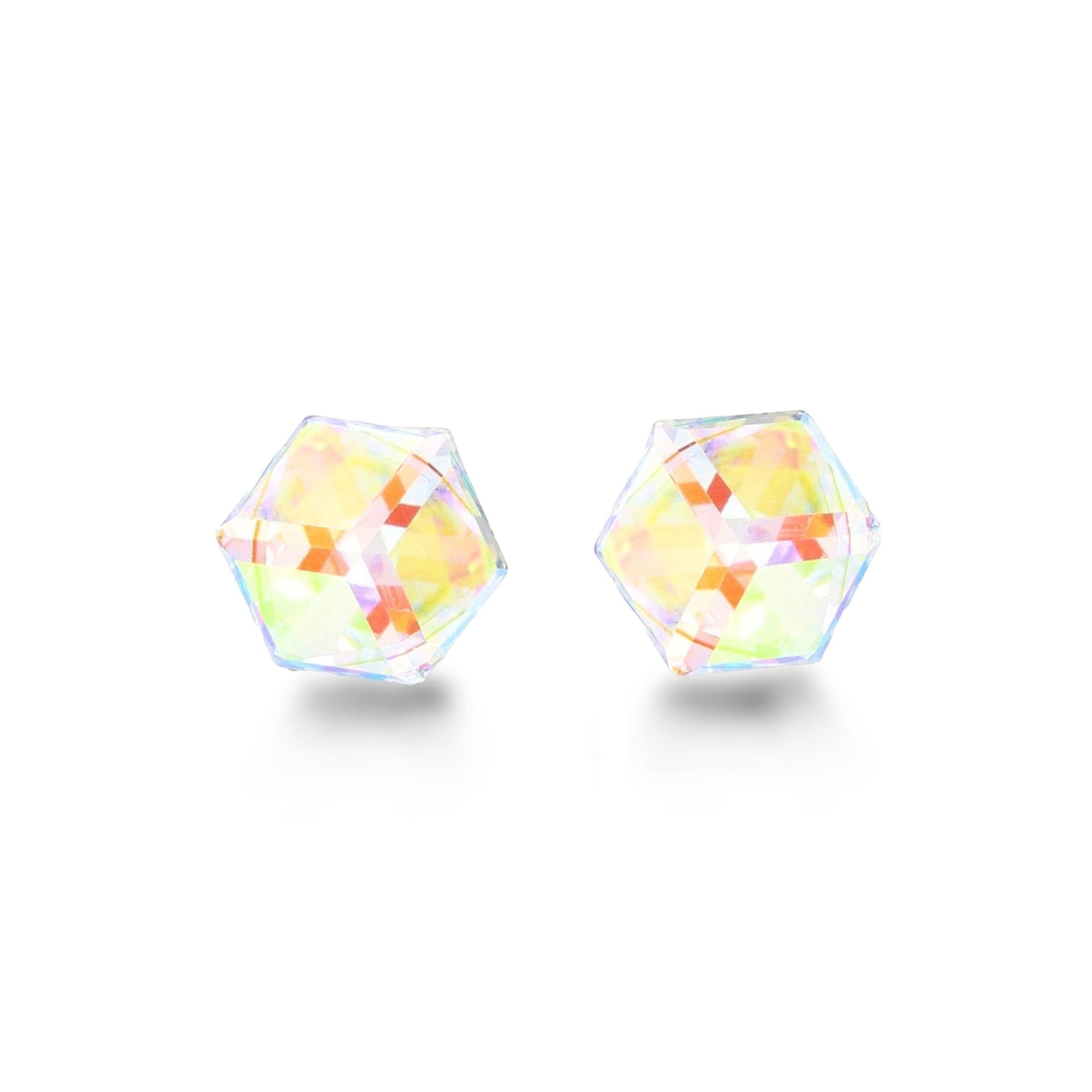 IRIS - 6mm Cubic Crystal Earrings - 20 Pack Pop Up Display - Hypoallergenic - Seona B2B - beauty_salon_wholesale