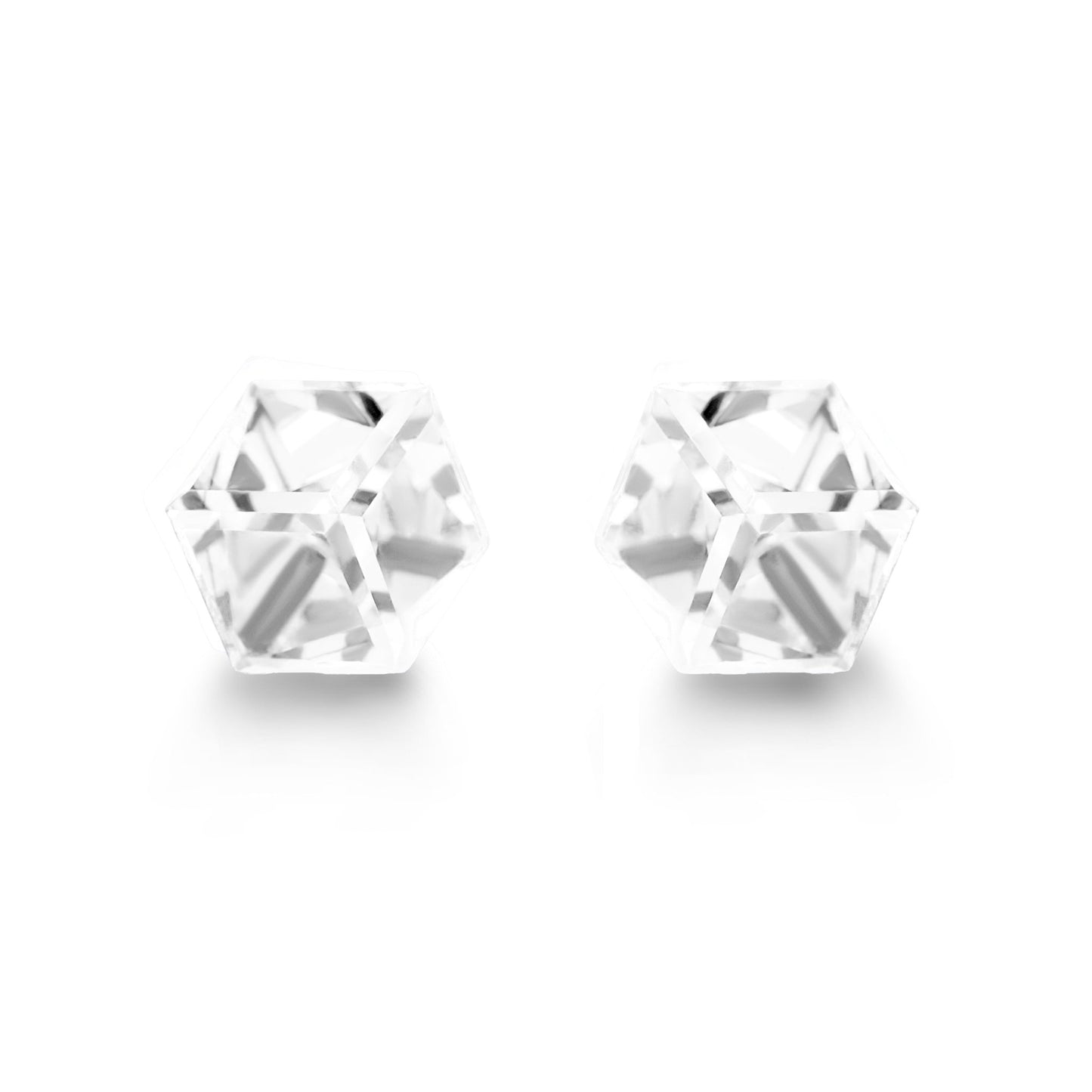 IRIS - 6mm Cubic Crystal Earrings - 20 Pack Pop Up Display - Hypoallergenic - Seona B2B - beauty_salon_wholesale