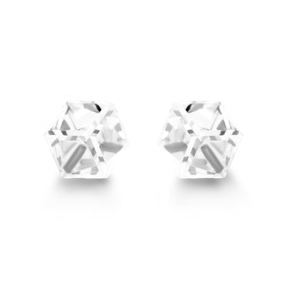 IRIS - Pack of 4 - 6mm Cubic Crystal Earrings - Hypoallergenic - Seona B2B - beauty_salon_wholesale