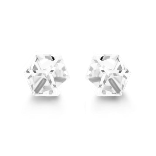 IRIS - Pack of 4 - 6mm Cubic Crystal Earrings - Hypoallergenic - Seona B2B - beauty_salon_wholesale