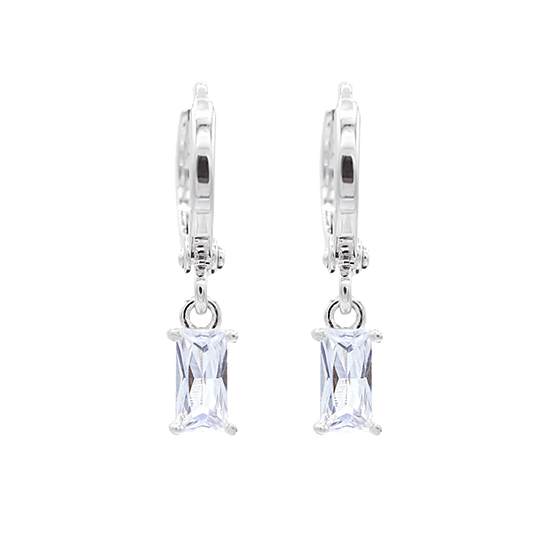 AMARA - 3mm x 6mm Drop Huggie Cubic Zirconia Earrings - 20 Pack Pop Up Display - Hypoallergenic - seona - beauty_salon_wholesale