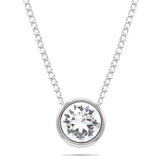LIBRA - 9.7mm Bezel Crystal Pendant Necklace - 20 Pack Pop Up Display - Hypoallergenic - seona - beauty_salon_wholesale