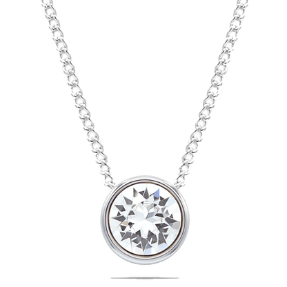 LIBRA - 9.7mm Bezel Crystal Pendant Necklace - 20 Pack Pop Up Display - Hypoallergenic - seona - beauty_salon_wholesale