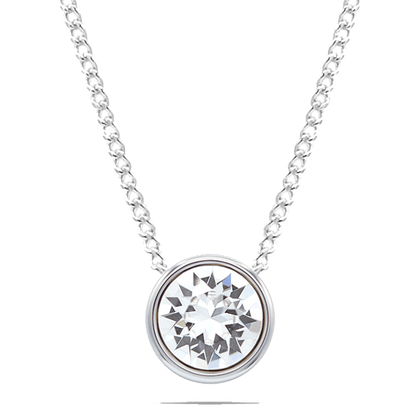 LIBRA - Pack of 6 - 9.7mm Bezel Crystal Pendant Necklace - Hypoallergenic - seona - beauty_salon_wholesale